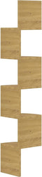 vidaXL - Hoekwandschap - 19x19x123 - cm - bewerkt - hout - sonoma - eikenkleurig