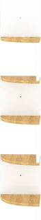 vidaXL - Hoekwandschap - 19x19x123 - cm - bewerkt - hout - wit - en - sonoma - eiken