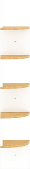 vidaXL - Hoekwandschap - 19x19x123 - cm - bewerkt - hout - wit - en - sonoma - eiken