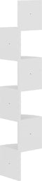 vidaXL - Hoekwandschap - 19x19x123 - cm - bewerkt - hout - wit