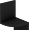 vidaXL - Hoekwandschap - 19x19x123 - cm - bewerkt - hout - zwart