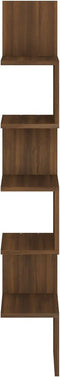 vidaXL - Hoekwandschap - 20x20x127,5 - cm - bewerkt - hout - bruin - eikenkleur