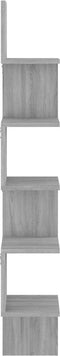 vidaXL - Hoekwandschap - 20x20x127,5 - cm - bewerkt - hout - grijs - sonoma - eiken