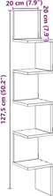 vidaXL - Hoekwandschap - 20x20x127,5 - cm - bewerkt - hout - oud - houtkleurig