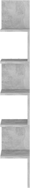 vidaXL - Hoekwandschap - 20x20x127,5 - cm - bewerkt - hout - betongrijs