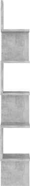 vidaXL - Hoekwandschap - 20x20x127,5 - cm - bewerkt - hout - betongrijs