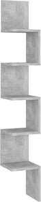 vidaXL - Hoekwandschap - 20x20x127,5 - cm - bewerkt - hout - betongrijs