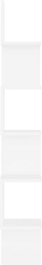 vidaXL - Hoekwandschap - 20x20x127,5 - cm - bewerkt - hout - wit