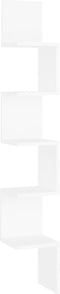 vidaXL - Hoekwandschap - 20x20x127,5 - cm - bewerkt - hout - wit