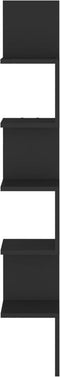 vidaXL - Hoekwandschap - 20x20x127,5 - cm - bewerkt - hout - zwart