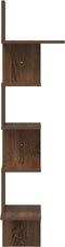vidaXL - Hoekwandschap - 32x32x127,5 - cm - bewerkt - hout - bruin - eikenkleurig
