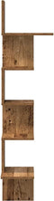 vidaXL - Hoekwandschap - 32x32x127,5 - cm - bewerkt - hout - oud - houtkleurig