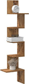 vidaXL - Hoekwandschap - 32x32x127,5 - cm - bewerkt - hout - oud - houtkleurig