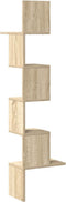 vidaXL - Hoekwandschap - 32x32x127,5 - cm - bewerkt - hout - sonoma - eikenkleurig