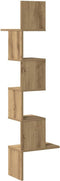 vidaXL - Hoekwandschap - 32x32x127,5 - cm - bewerkt - hout - artisanaal - eiken