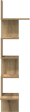 vidaXL - Hoekwandschap - 32x32x127,5 - cm - bewerkt - hout - artisanaal - eiken