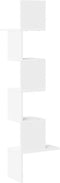 vidaXL - Hoekwandschap - 32x32x127,5 - cm - bewerkt - hout - wit