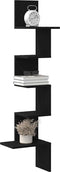 vidaXL - Hoekwandschap - 32x32x127,5 - cm - bewerkt - hout - zwart