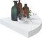 vidaXL - Hoekwandschap - 35x35x3,8 - cm - MDF - eikenkleurig - en - wit