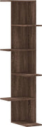 vidaXL - Hoekwandschap - 36,5x36,5x140 - cm - bewerkt - hout - bruin - eikenkleurig