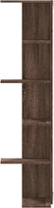 vidaXL - Hoekwandschap - 36,5x36,5x140 - cm - bewerkt - hout - bruin - eikenkleurig