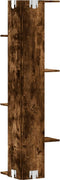 vidaXL - Hoekwandschap - 36,5x36,5x140 - cm - bewerkt - hout - gerookt - eikenkleur