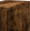 vidaXL - Hoekwandschap - 36,5x36,5x140 - cm - bewerkt - hout - gerookt - eikenkleur