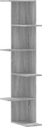 vidaXL - Hoekwandschap - 36,5x36,5x140 - cm - bewerkt - hout - grijs - sonoma - eiken