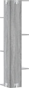 vidaXL - Hoekwandschap - 36,5x36,5x140 - cm - bewerkt - hout - grijs - sonoma - eiken