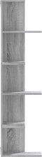 vidaXL - Hoekwandschap - 36,5x36,5x140 - cm - bewerkt - hout - grijs - sonoma - eiken