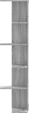 vidaXL - Hoekwandschap - 36,5x36,5x140 - cm - bewerkt - hout - grijs - sonoma - eiken