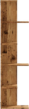 vidaXL - Hoekwandschap - 36,5x36,5x140 - cm - bewerkt - hout - out - houtkleurig