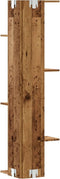 vidaXL - Hoekwandschap - 36,5x36,5x140 - cm - bewerkt - hout - out - houtkleurig