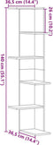 vidaXL - Hoekwandschap - 36,5x36,5x140 - cm - bewerkt - hout - out - houtkleurig