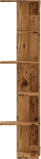 vidaXL - Hoekwandschap - 36,5x36,5x140 - cm - bewerkt - hout - out - houtkleurig