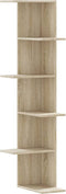 vidaXL - Hoekwandschap - 36,5x36,5x140 - cm - bewerkt - hout - sonoma - eikenkleurig