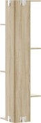 vidaXL - Hoekwandschap - 36,5x36,5x140 - cm - bewerkt - hout - sonoma - eikenkleurig