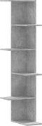 vidaXL - Hoekwandschap - 36,5x36,5x140 - cm - bewerkt - hout - betongrijs