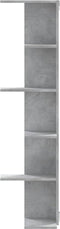 vidaXL - Hoekwandschap - 36,5x36,5x140 - cm - bewerkt - hout - betongrijs