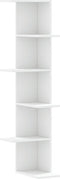 vidaXL - Hoekwandschap - 36,5x36,5x140 - cm - bewerkt - hout - wit
