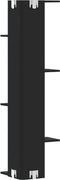 vidaXL - Hoekwandschap - 36,5x36,5x140 - cm - bewerkt - hout - zwart