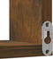 vidaXL - Hoekwandschap - 40x40x50 - cm - bewerkt - hout - gerookt - eikenkleurig