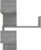 vidaXL - Hoekwandschap - 40x40x50 - cm - bewerkt - hout - grijs - sonoma - eikenkleur