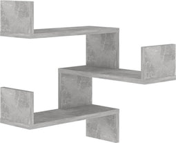 vidaXL - Hoekwandschap - 40x40x50 - cm - spaanplaat - betongrijs