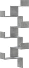 vidaXL - Hoekwandschap - 45x45x147 - cm - bewerkt - hout - betongrijs