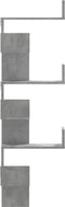 vidaXL - Hoekwandschap - 45x45x147 - cm - bewerkt - hout - betongrijs