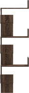 vidaXL - Hoekwandschap - 45x45x147 - cm - bewerkt - hout - bruin - eikenkleurig