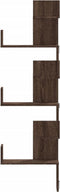 vidaXL - Hoekwandschap - 45x45x147 - cm - bewerkt - hout - bruin - eikenkleurig