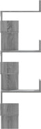 vidaXL - Hoekwandschap - 45x45x147 - cm - bewerkt - hout - grijs - sonoma - eikenkleur