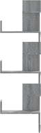 vidaXL - Hoekwandschap - 45x45x147 - cm - bewerkt - hout - grijs - sonoma - eikenkleur